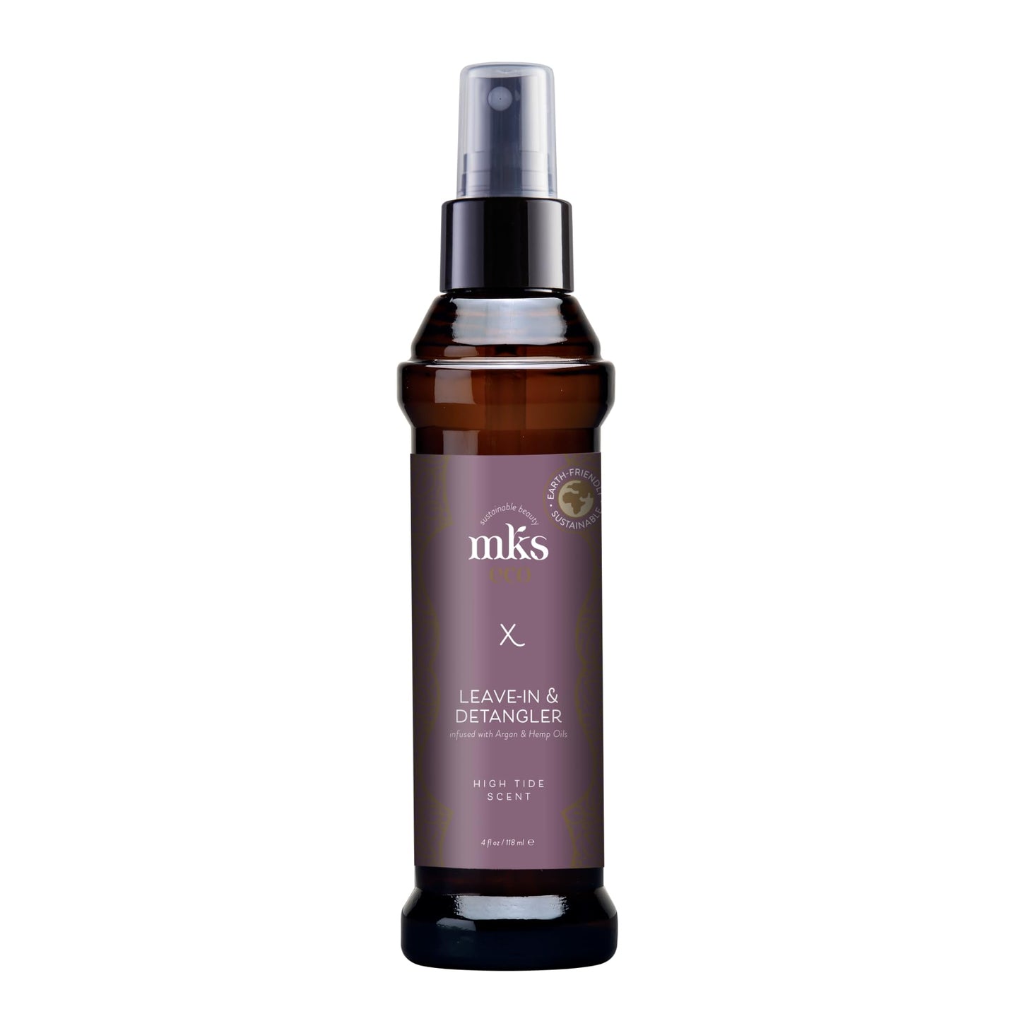 Earthly Body MKS eco X, High Tide Scent - 4 fl oz - Leave-In Treatment & Detangler - Moroccan Argan Oil, Hemp Seed Oil - Vegan & Cruelty Free