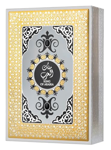 Lattafa Pride King of Arabia 100 ml EDP – Unisex Fragrance with Bergamot, Mint, Black Tea, Ginger, Leather & Vanilla – Warm Spicy Aromatic Scent