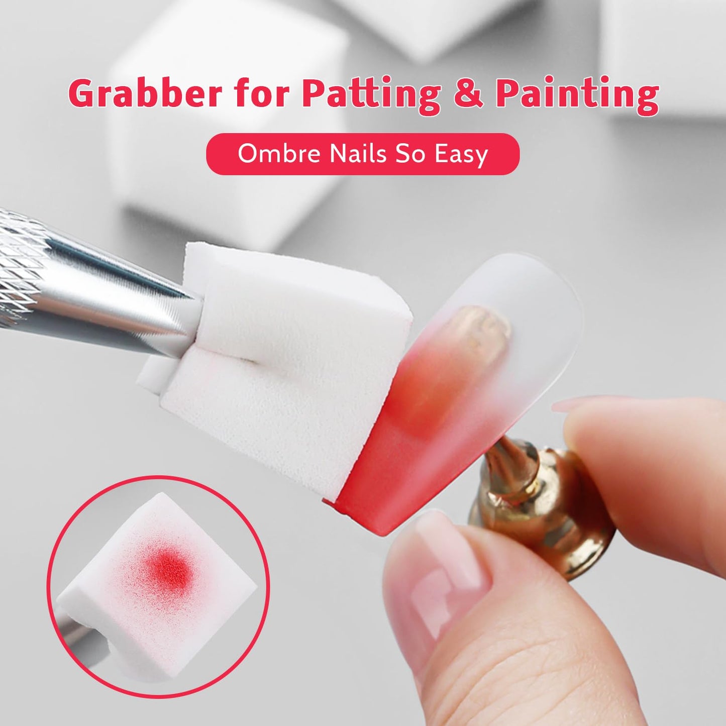 Sponge Pat Paint Nail Gel, Ombre Nails Gradient Gel Nail Blush Blooming Aura Nails Drawing Stripper Floral Painting DIY Nail Art, No Wipe, UV/LED Curing (12 Colors B)
