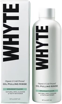 Whyte Spearmint Oil Pulling Rinse with Organic Cold-Pressed Coconut Oil, Helps Maintain Gum Health & Freshens Breath - 8 fl oz