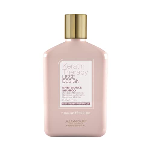 Alfaparf Milano Lisse Design Keratin Shampoo and Conditioner Set - Sulfate Free - Anti-Frizz - Maintains & Enhances Professional Keratin Therapy Treatment - Keeps Hair Smooth & Straight