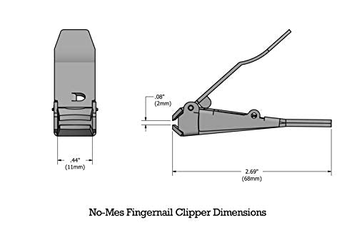 Fingernail Clipper, Catches Clippings, Built-in Nail File, Made in USA
