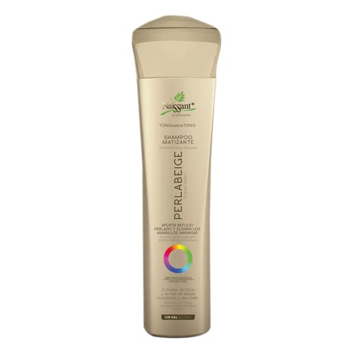 naissant Perla Beige Hair Purple Shampoo | Eliminates Brassiness | Neutralizes Yellow & Orange Tones | Paraben, Ammonia & Sulfate Free | Pro-Vitamin B5, Olive Oil & Honey (Perla Beige) 10.1 Fl Oz