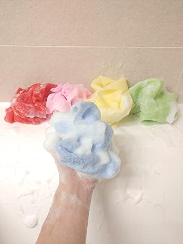 Korean Exfoliating Washcloth Shower Towel, Large Size, 5 Colors, Exfoliating Body Scrubber for Removing Dry Skin, Reusable (10, Mix)