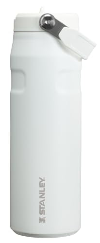 Stanley IceFlow Flip Straw 2.0 Water Bottle 24 OZ | Built-In Straw with Larger Opening | Lightweight & Leak-Resistant | Insulated Stainless Steel | BPA-Free | Frost