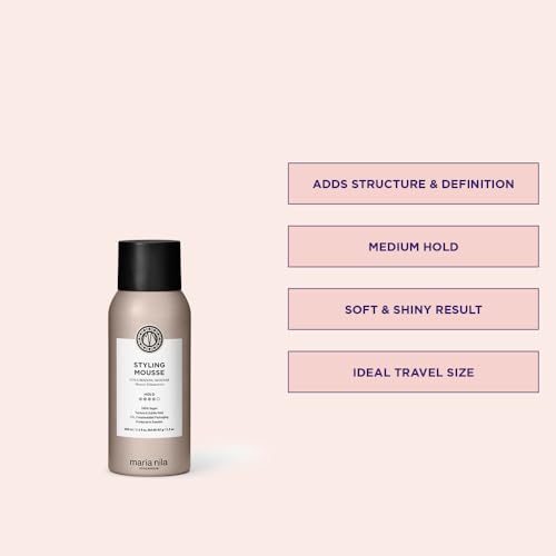Maria Nila Styling Mousse, Hold 4/5, Gives Volume & Reduces Static Hair, Antioxidant Preserves Hair Color, 100% Vegan & Sulfate/Paraben free