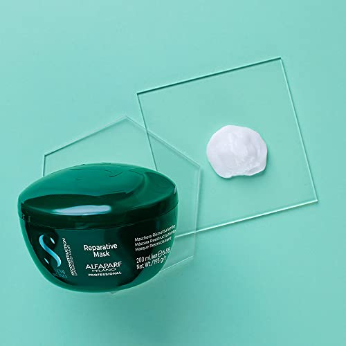 Alfaparf Milano Semi di Lino Reconstruction Reparative Shampoo and Mask Set - Sulfate Free Shampoo and Hair Mask for Damaged Hair - Repairs, Reconstructs, Strengthens - Adds Shine and Softness