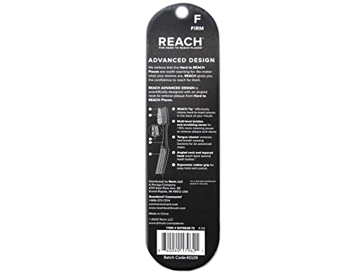 Reach Advanced Design Firm Toothbrushes, Colors May Vary, 3 Count (Pack of 2) Total 6 Toothbrushes