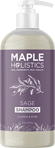 Sage and Rosemary Shampoo Sulfate Free - Ultra Clarifying Shampoo for Build Up and Dry Scalp Treatment with Cleansing Essential Oils for Hair - Sulfate Free Shampoo for All Hair Types with Sage Oil