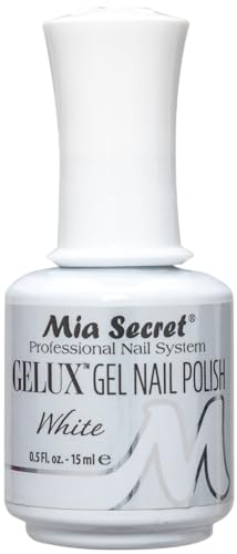 Mia Secret Gelux Soak-off Gel Nail Polish - Color White - UV Lamp Cured - Long-Lasting - Professional Gel Enamel