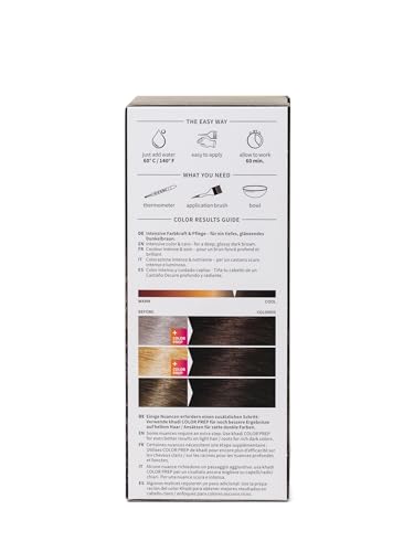 khadi DARK BROWN Natural Hair Color - Hair Color for deep, shiny dark brown to strong black brown - 100% herbal & natural - 3.5 oz