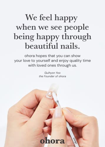 ohora Semi Cured Gel Nail Strips (N Bare Apricot) - Nude, Solid, Works with Any UV/LED Lamps, Salon-Quality, Long Lasting, Easy to Apply & Remove - Includes 2 Prep Pads, Nail File & Wooden Stick