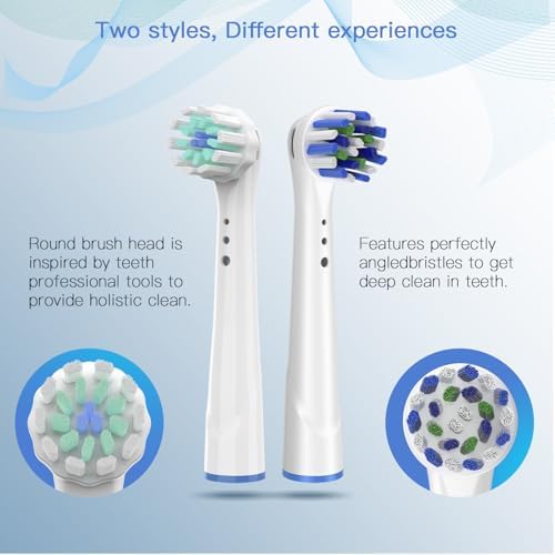 Replacement Toothbrush Heads for Oral B Braun, 8 Pack Professional Electric Toothbrush Heads, Precision Clean Brush Heads Refill Compatible with Oral-B 7000/Pro 1000/9600/ 5000/3000/8000 (8pack)