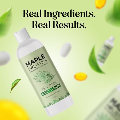 Tea Tree Conditioner for Dry Hair - Tea Tree Oil Conditioner for Oily Hair and Sulfate Free Conditioner for Dry Hair - Cleansing Conditioner and Tea Tree Dry Scalp Care with Tea Tree Oil for Hair