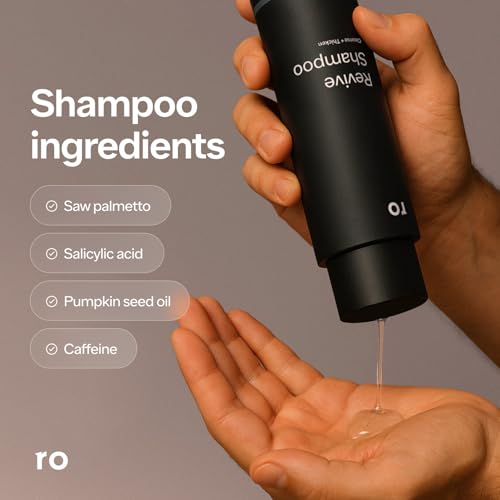Roman Men's Revive Shampoo & Restore Conditioner Duo | Exfoliates, Clarifies, Fortifies & Moisturizes for Thicker Looking Hair, Made Without Sulfates, Parabens, or Phthalates | 8 fl oz (Pack of 2)
