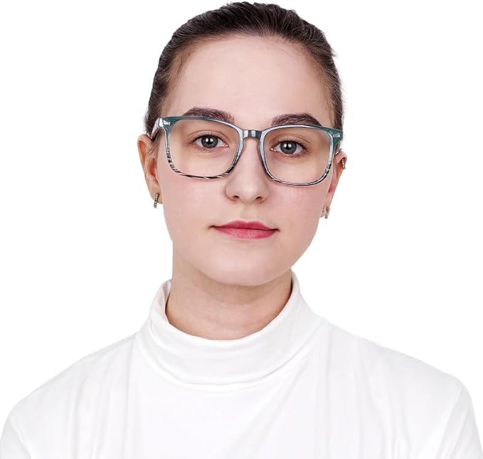 YEIN Bifocal Reading Glasses with Blue Light Blocking Lenses, Bifocal Reader for Women and Men, Vintage Square frame with Spring Hinge (+0.50/+3.00 magnification)