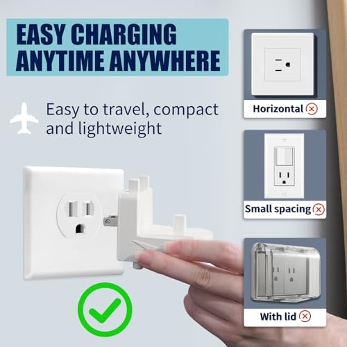 Wireless Electric Toothbrush Wall Charger Compatible with Oral-B and Braun Models (Excluding iO 7/8/9/10 and Pulsonic Series)