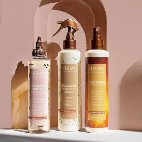 Mizani Style Shifter Society Heat Screen Heat Protectant Spray - Anti-Frizz & Glossy Shiny Finish For Textured, Curly and Coily Hair