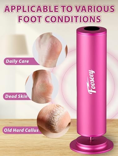 Electric Foot File Tool - Callus Remover for Feet (FSA or HSA Eligible), Professional Pedicure Machine with 60pcs Sandpaper Discs, Adjustable Speed Foot Files for Deadskin, Dry and Cracked Feet