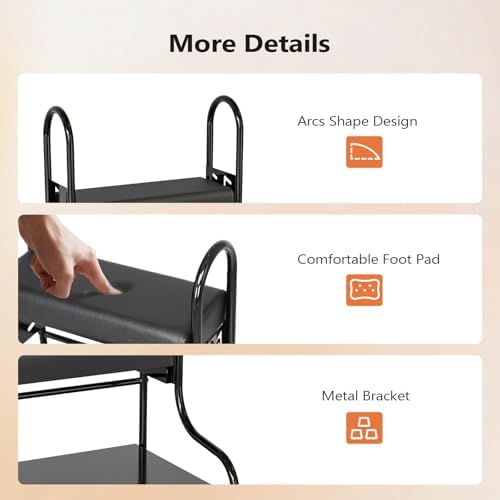 Pedicure Cart Foot Bath Trolley, Salon Nail Esthetician Trolley Cart, 3 Adjustable Height PU Cushion, Portable trolley for Foot Rest Manicure Massage, Beauty Spa Supplies, Black