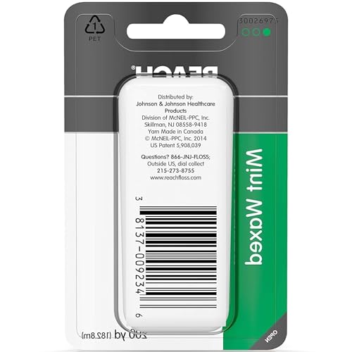 REACH Mint Waxed Floss 200 Yards (Pack of 2)