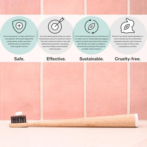 New Formula, Unpaste Toothpaste Tablets, Fluoride Mint, Xylitol Free, Vegan, Plastic Free, Travel-Friendly, Resealable Packet, 250ct, 4 Month Supply