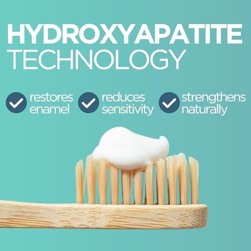 Wellnesse Whitening Hydroxyapatite Toothpaste with Xylitol, Natural Fluoride-Free Teeth Whitening Toothpaste for Adults, Strengthens Enamel, Supports Gum Health, Fresh Mint Flavor, 4 oz (Pack of 1)