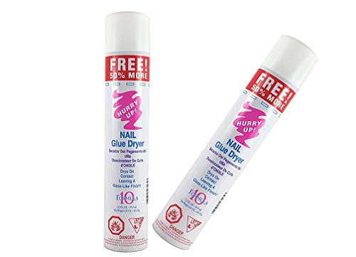 2 X NEW Nail Glue Dryer Drys On Contact Leaving A Glass Like Finish 10 Formula 7.2 fl oz