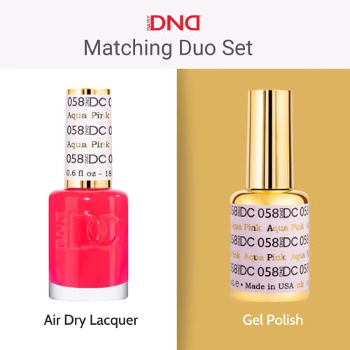DND DC Gel Polish Set, Pink Collection, UV/LED Gel Polish and Air Dry Nail Lacquer, Matching Chip-Free Polish Duo, 270 Lily Garden, 0.5 Fl Oz