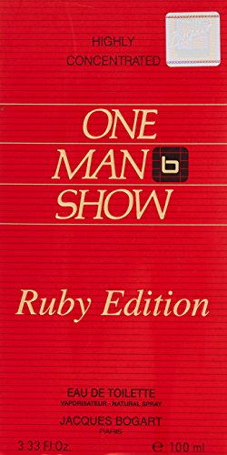 Jacques Bogart One Man Show for Men, Eau de Toilette Spray, Ruby Edition, 3.33 Ounce