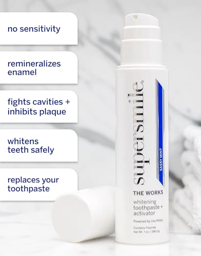 Supersmile The Works – whitening toothpaste and accelerator in one easy-to-use formula – Whitens Up to 6 Shades, Sassy Mint, 7 oz
