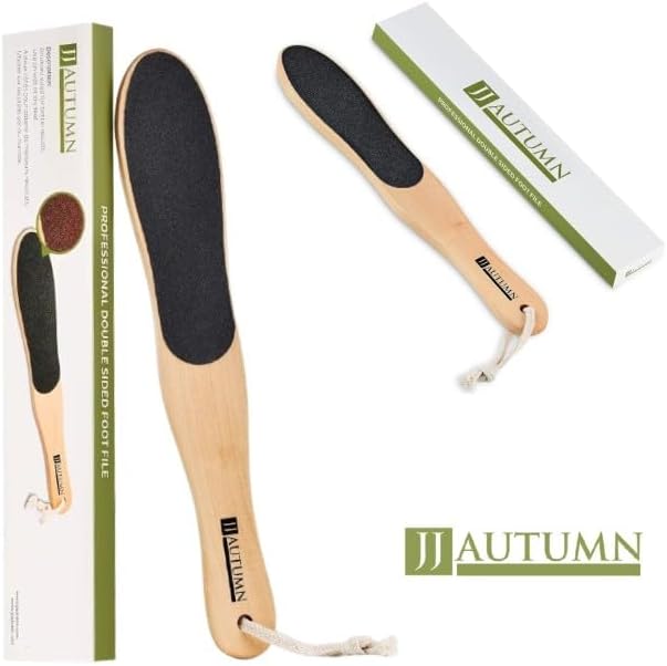 Spa Quality Foot Rasp/Callus Remover Double Sided Wood Professional Foot File Callus Remover for Pedicure and Foot Care - Can Be Used On Both Wet and Dry Feet Achieve Smooth, Silky Feet