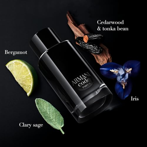 Armani beauty – Code – Parfum – Cologne for Men – Fresh & Aromatic Men’s Fragrance – Bergamot, Clary Sage, Tonka Bean Notes - 2.5 Fl Oz