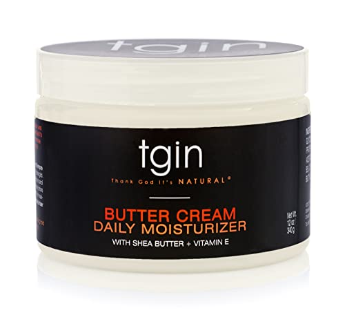 tgin Butter Cream Daily Moisturizer Duo For Natural, Dry, Curly Hair - Type 3c and 4c - Styler - 12 Oz - 2 PACK