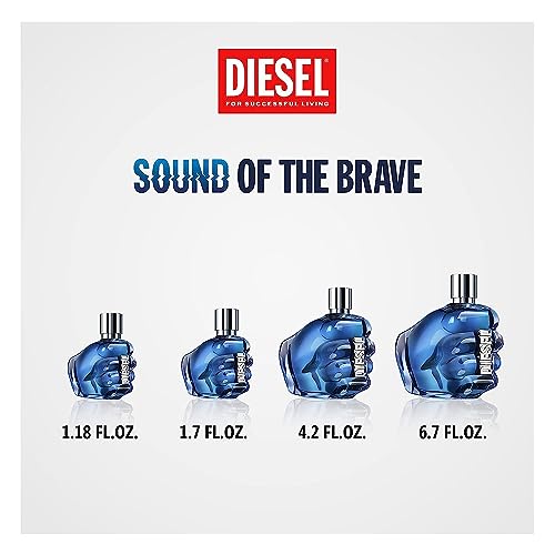 DIESEL Sound of the Brave, Eau de Toilette & Fragrance Gift Set for Men, Notes of Lemon, Spicy Juniper Berries & Ambery Wood