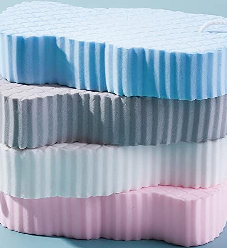Super Soft Exfoliating Bath Sponge, Exfoliator Dead Skin Remove, 3D Bath Sponge Shower Brush, Sponge Bath Sponge for Adults Children and Pregnant Women (A-Pink)
