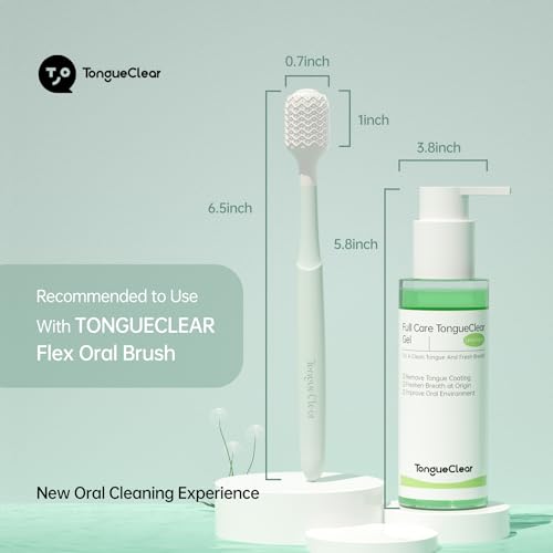 Oral Mucosal Cleaner & Gel Kit | Silicon Oral Cleaner with Air Bag | Mouth Odor Eliminator | Fresh Mint (Set of 1)…