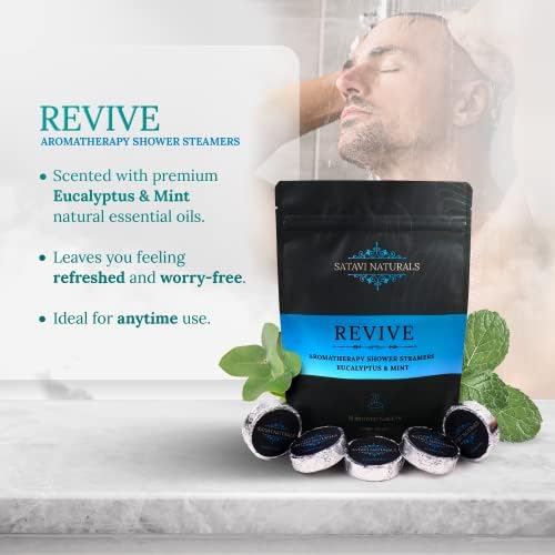 Aromatherapy Shower Steamers (12-Pack) Rejuvenate - Grapefruit, Citrus, Orange Scented Vapor Tabs for Self-Care, Aromatic Shower Bath Bombs, Natural Essential Oils for Women & Men