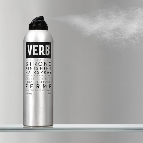 VERB Strong Finishing Hairspray, 7 oz - Firm Hold + Humidity Resistant - Warm Floral Scent