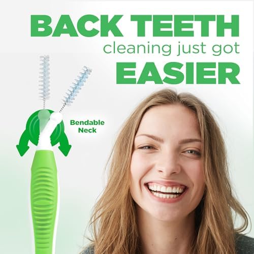 GUM Proxabrush Go-Betweens - Tight - Interdental Brushes - Soft Bristled Dental Picks for Plaque Removal Health - Safe for Braces & Dental Devices, 10ct (Pack of 6)