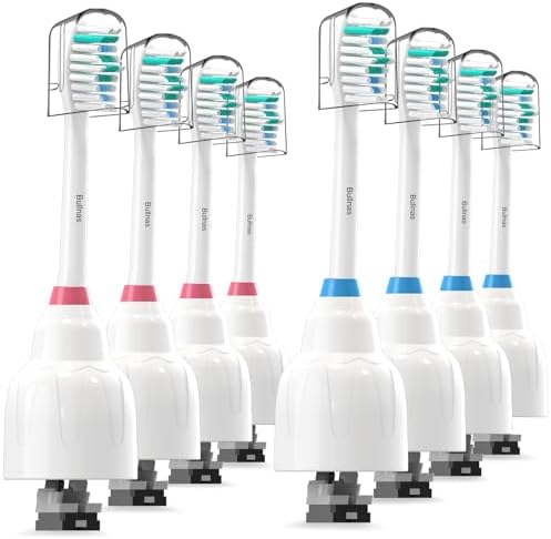 Replacement Brush Heads Compatible with Philips Sonicare, Compatible with Sonicare E Series Essence Xtreme Elite Advance and CleanCare Screw-on Electric Toothbrush, BN728, 8 Pack