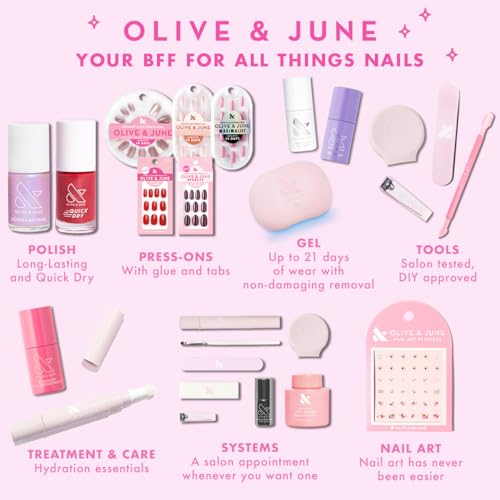 Olive & June Ridge Filler | Smoothing Nail Base Coat for Ridges | Vitamin E & Silica Formula | Smooth, Flawless Canvas for Polish | Vegan & Cruelty-Free | Salon-Quality Mani at Home (0.46 fl oz)