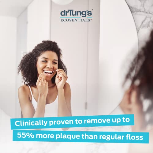 DrTung's Smart Floss - Natural Floss, PTFE & PFAS Free Floss, Gentle on Gums, Expands & Stretches, BPA Free - Natural Dental Floss Cardamom Flavor (Pack of 3)