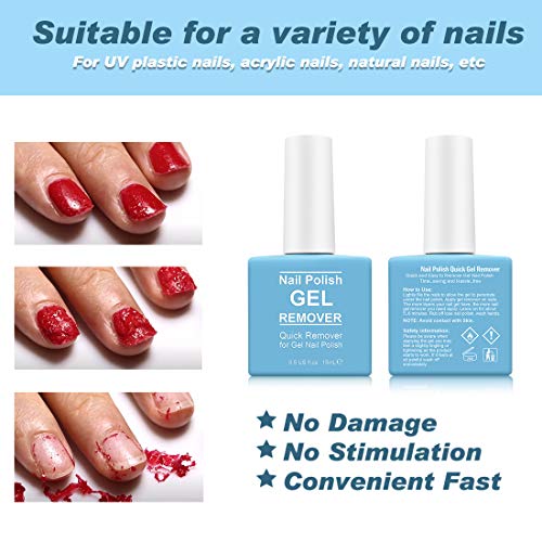 Gel Polish Remover for Nails (3Pack), Nail Polish Remover Tools Quick & Easy Remove Gel Polishs in 3-5 Minutes at Home, Don't Hurt Nails