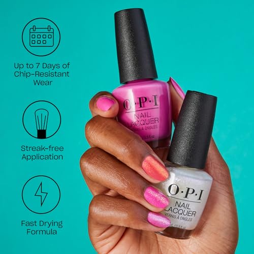 OPI Nail Lacquer Nail Polish | Opaque Light Purple Crème Chip Resistant Nail Polish | Vegan, Fast Drying, Streak Free
