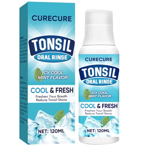 Tonsil Stone Mouthwash, Tonsil Stone Remover Help Soothe Tonsils, Remove Bad Breath and Relieve Dry Mouth, 120 ML