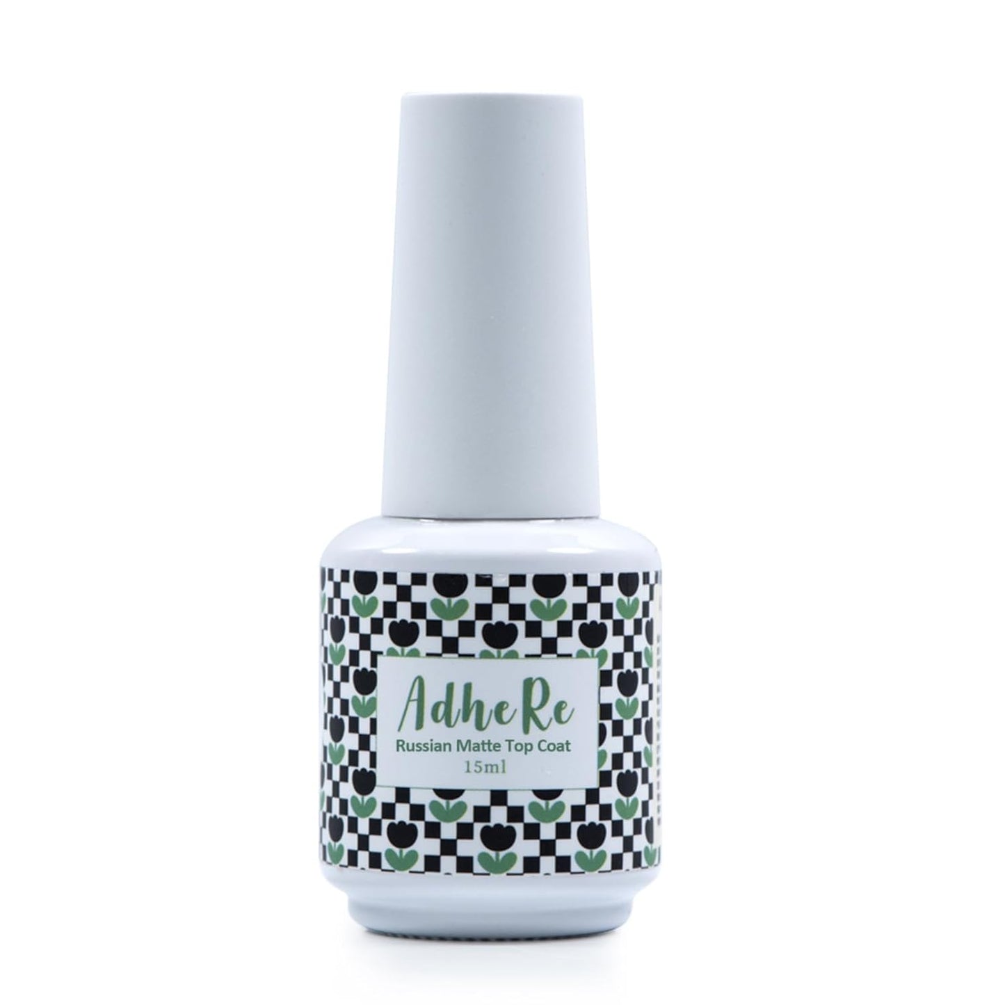 ADHERE Matte Gel Top Coat for Gel Nail Polish, 15ml Powder-Resist Matte Finish for Detail Chrome Powder Painting Long Lasting DIY Home Nail Salon