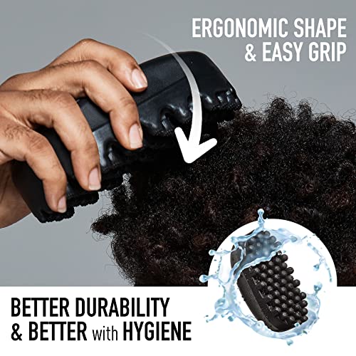 RED by Kiss Bow Wow X Twist King -Premium Luxury Twist Styler Brush with Large Styling Pik, Durable Washable Afro Curl Sponge Racket for Barbers and Daily Use, Ideal for Curly, Coiled, 4C Hair