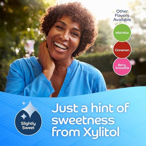 Oracoat XyliMelts for Dry Mouth Night Time or Day - Moisturizing Dry Mouth Adhering Discs, Sugar Free with Xylitol, 80 Count, Slightly-Sweet Flavor, 8-Hour Relief