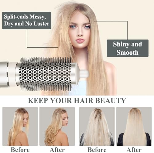 Round Brush Attachment for Shark FlexStyle Accessories, Normal Round Volumizing Brush Hair Styling Tool for Straight, Wavy, Curly, and Coily Hair